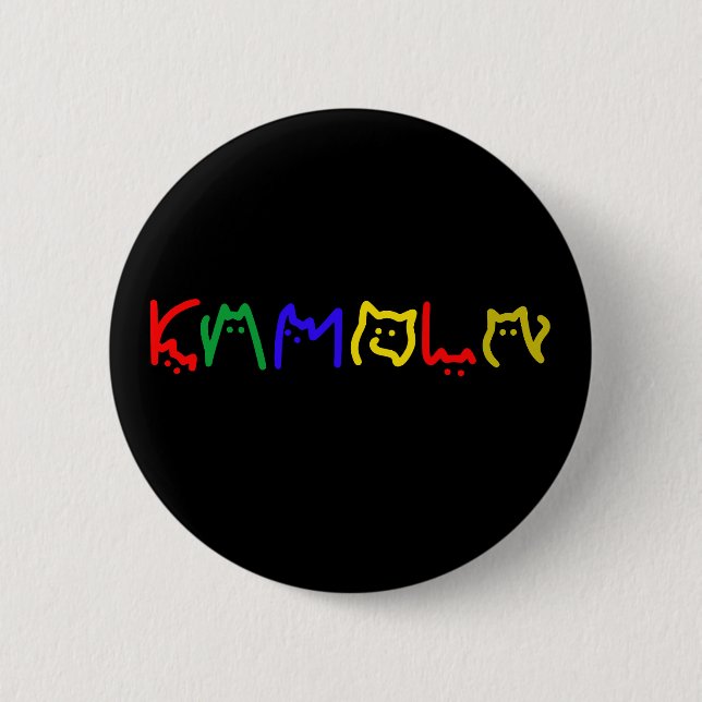 Kamala Harris - Cat Lettering 6 Cm Round Badge (Front)