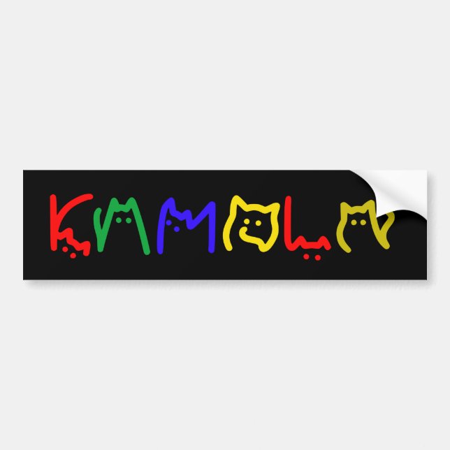 Kamala Harris - Cat Lettering Bumper Sticker (Front)