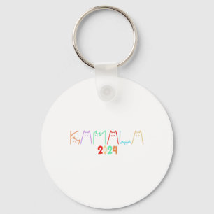 Kamala Harris Cat Lettering Funny Cat Ladies For K Key Ring