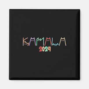 Kamala Harris Cat Lettering Funny Cat Ladies For K Magnet