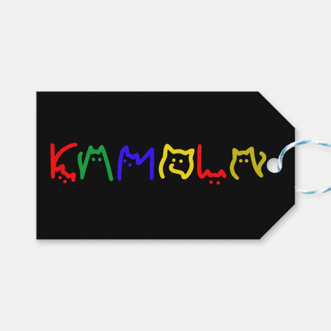 Kamala Harris - Cat Lettering Gift Tags (Front (Horizontal))