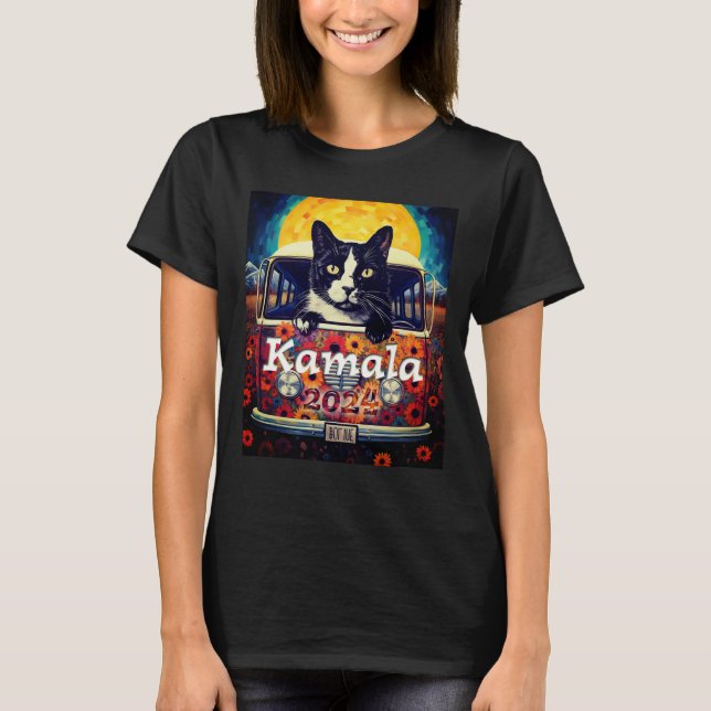 Kamala Harris Cat  T-Shirt (Front)