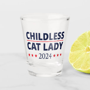 Kamala Harris - Childless Cat Lady 2024 III Shot Glass