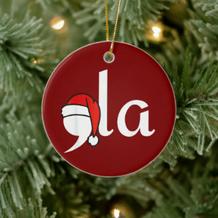 Kamala Harris Christmas 2024 Comma la Ceramic Tree Decoration