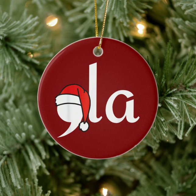Kamala Harris Christmas 2024 Comma la Ceramic Tree Decoration (Tree)