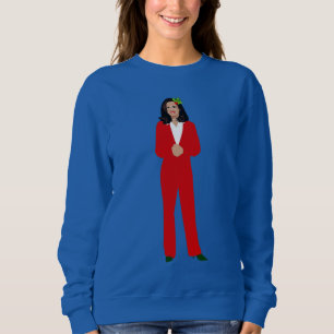 kamala harris christmas holly sweatshirt