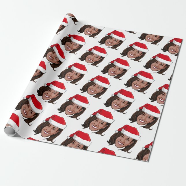 Kamala Harris Christmas Wrapping Paper (Unrolled)