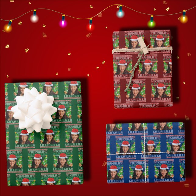 Kamala Harris Christmas Wrapping Paper Sheet (Creator Uploaded)