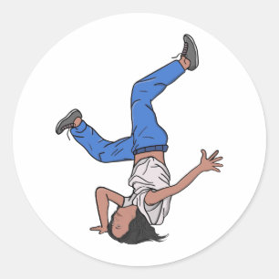 Kamala Harris Cool Breakdancing Classic Round Sticker