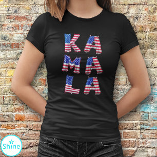 Kamala Harris Cute American Flag Balloon Alphabets T-Shirt