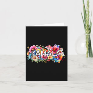 Kamala Harris Cute Floral Feminine Flowers Electio Card