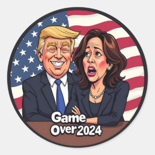 Kamala harris Donald Trump Classic Round Sticker