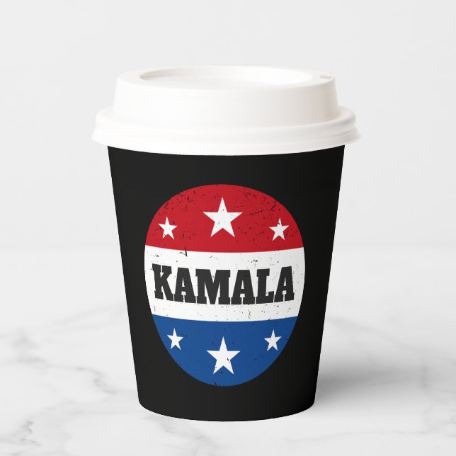 Kamala Harris Election 2024 V Paper Cups (Front)