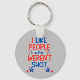 Kamala Harris Election Funny Anti-Trump Red & Blue Key Ring