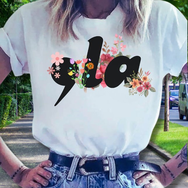 Kamala Harris Flowers - Trendy Comma la Floral T-Shirt (Creator Uploaded)