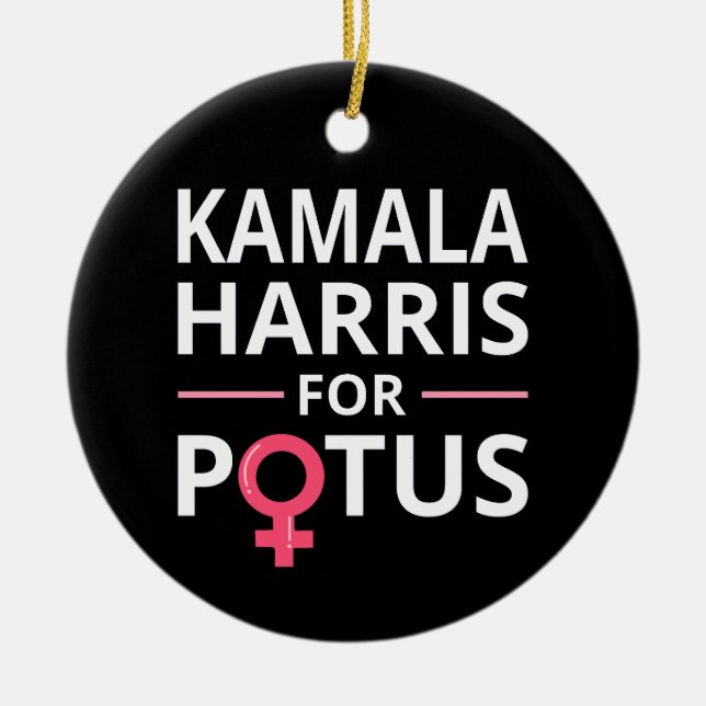 Kamala Harris For POTUS I Ceramic Tree Decoration (Front)