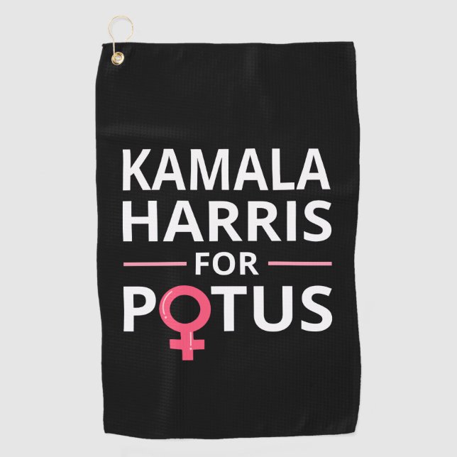 Kamala Harris For POTUS I Golf Towel (Front)