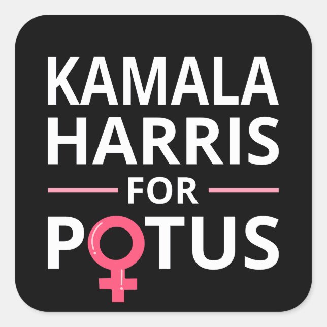 Kamala Harris For POTUS I Square Sticker (Front)