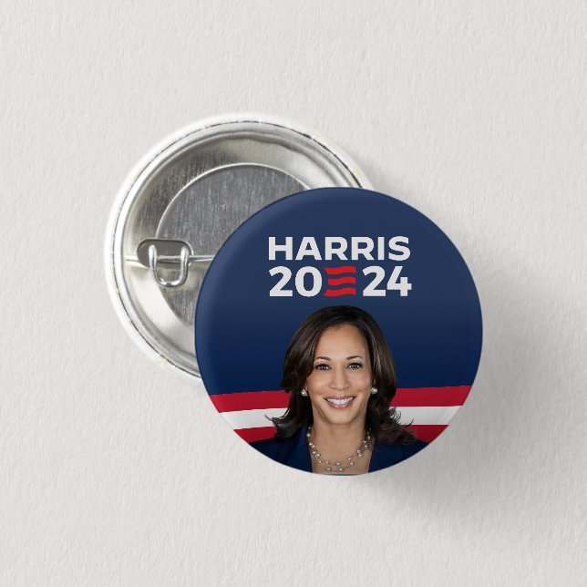 Kamala Harris for President 2024 3 Cm Round Badge (Front & Back)
