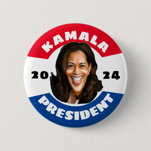 Kamala Harris for President 2024 6 Cm Round Badge