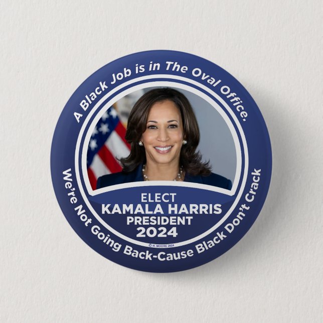  Kamala Harris for President 2024 6 Cm Round Badge (Front)