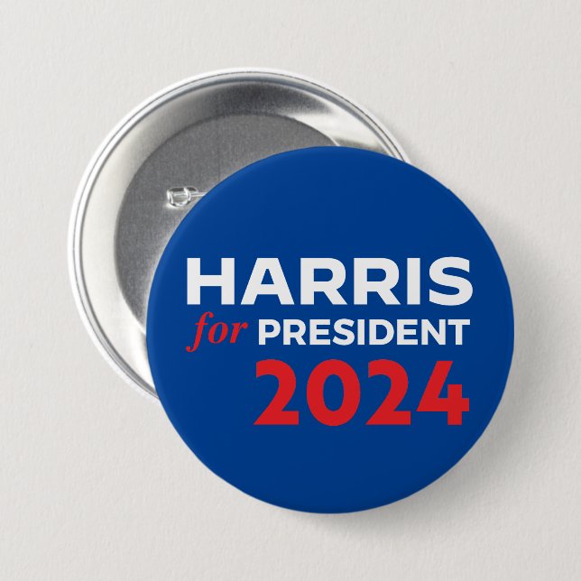 Kamala Harris for President 2024 7.5 Cm Round Badge (Front & Back)