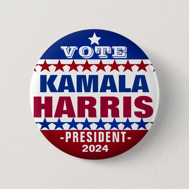 Kamala Harris for President 2024 Campaign Button (Front)