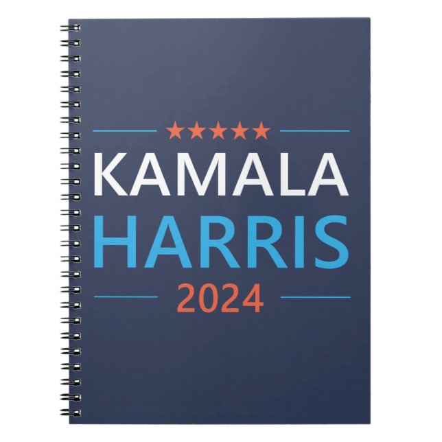 Kamala Harris for President 2024 Democrat Notebook (Front)