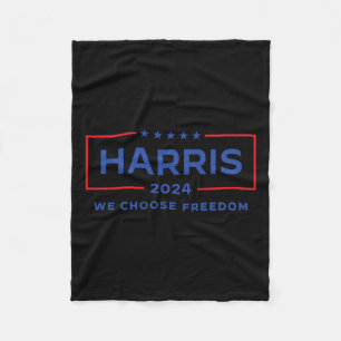 Kamala Harris For President 2024 Election Freedom  Fleece Blanket