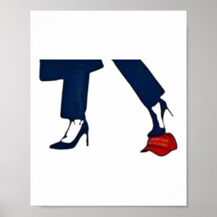 Kamala Harris For President 2024 High Heel Crushed Poster