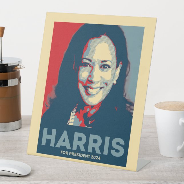 Kamala Harris For President 2024 - Hope Pedestal Sign (In SItu)