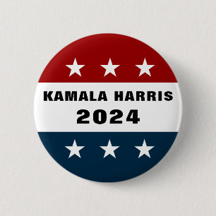 Kamala Harris For President 2024 Pinback 6 Cm Round Badge