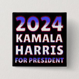 Kamala Harris for President 2024 Presidential  15 Cm Square Badge
