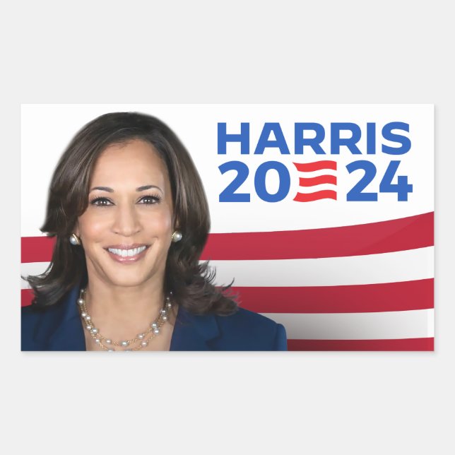 Kamala Harris for President 2024 Rectangular Sticker (Front)