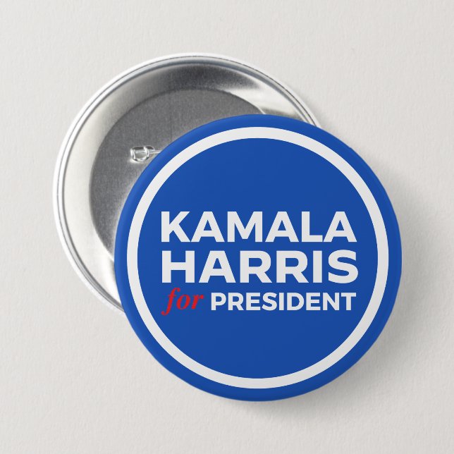 Kamala Harris for President 7.5 Cm Round Badge (Front & Back)
