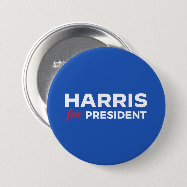 Kamala Harris for President 7.5 Cm Round Badge (Front & Back)