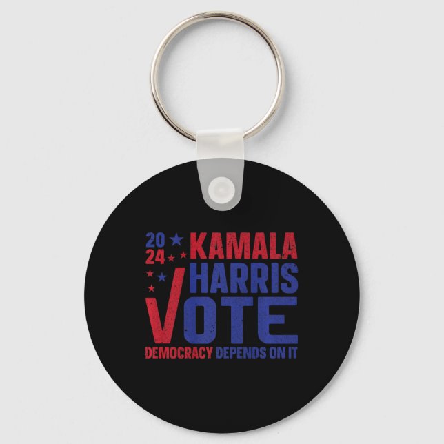 Kamala Harris For President A New Vision For Ameri Key Ring (Front)