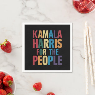Kamala Harris For President LGBT Gay Pride Rainbow Napkin