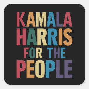 Kamala Harris For President LGBT Gay Pride Rainbow Square Sticker