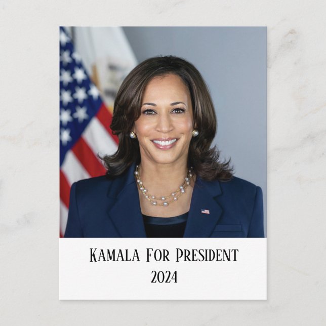 Kamala Harris For President  Postcard (Front)
