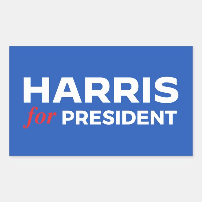 Kamala Harris for President Rectangular Sticker (Front)