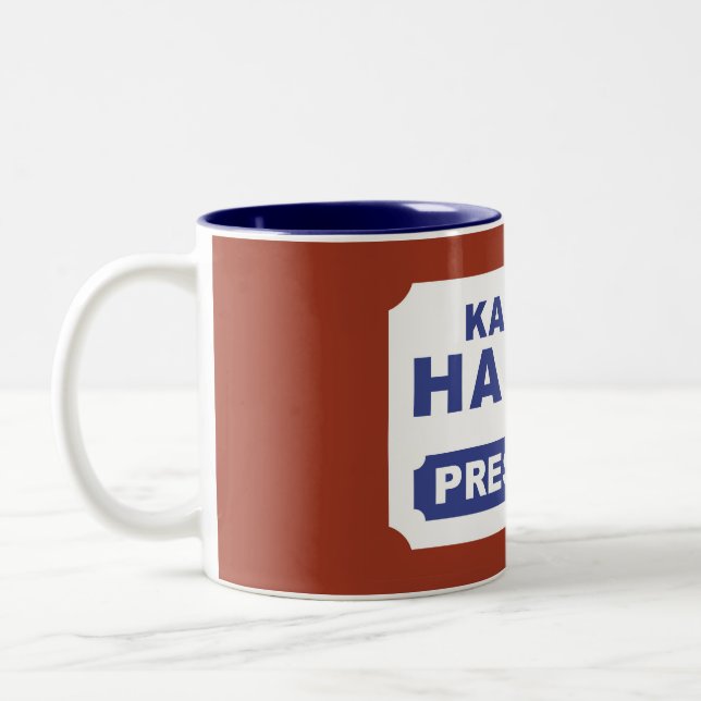 KAMALA HARRIS FOR PRESIDENT Two-Tone COFFEE MUG (Left)