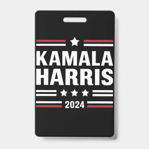 Kamala Harris for The People 2024 President  ID Badge
