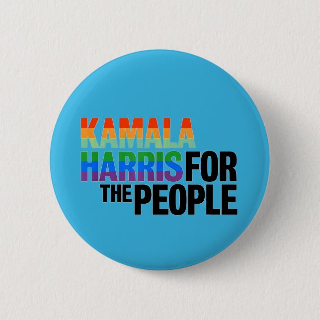 Kamala Harris For The People 6 Cm Round Badge (Front)