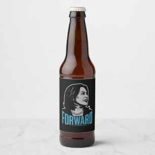 Kamala Harris Forward Beer Bottle Label