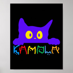 Kamala Harris Funny Cat Lettering Typography Alpha Poster
