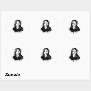 Kamala Harris Graffiti Art Classic Round Sticker