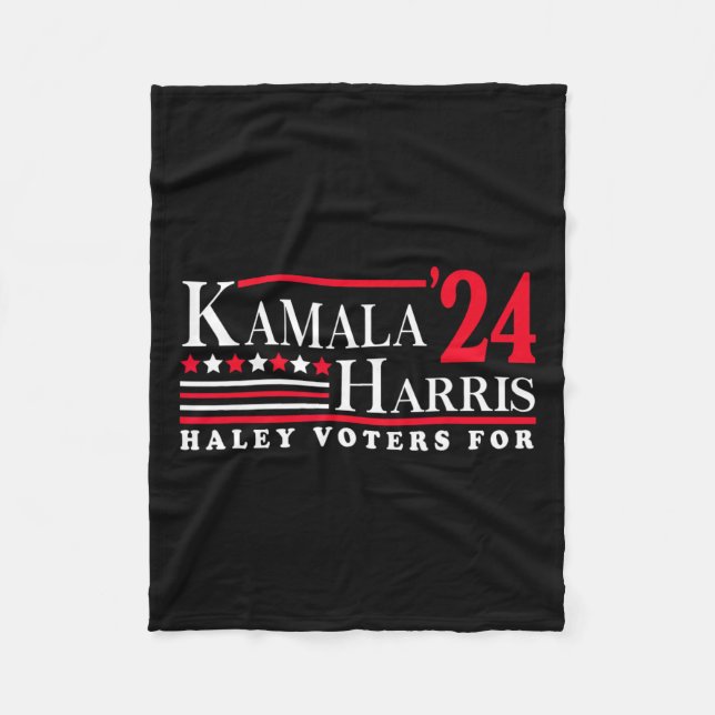 Kamala Harris Haley Voters For  Fleece Blanket (Front)