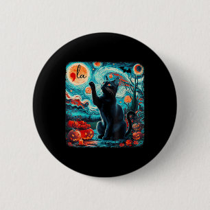 Kamala Harris Halloween Bats Starry Night Black Ca 6 Cm Round Badge