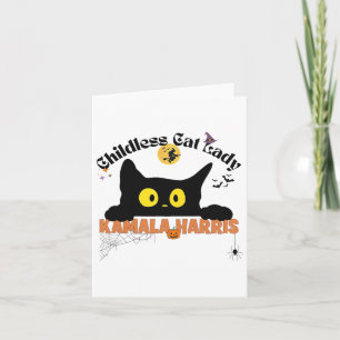 Kamala Harris Halloween Childless Cat Lady Electio Card